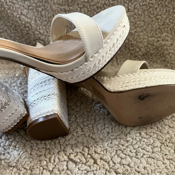 Aldo Cream White Strap Heels Joann - Picture 5 of 6